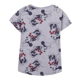 Camiseta Corta Single Jersey Punto Minnie Gris