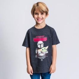 Camiseta de Manga Corta Infantil The Mandalorian Negro 6 Años