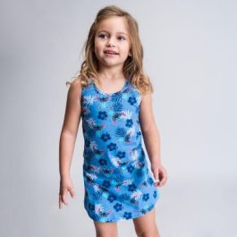 Vestido Single Jersey Punto Stitch Azul