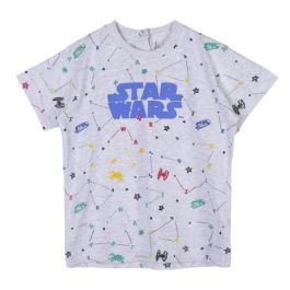 Camiseta de Manga Corta Infantil Star Wars Gris 2 Unidades 24 Meses