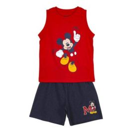 Pijama Corto Single Jersey Tirantes Mickey Rojo