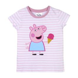 Camiseta Corta Single Jersey Punto Peppa Pig Rosa
