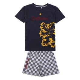 Pijama Corto Single Jersey Punto Harry Potter Gris