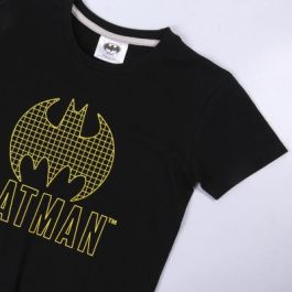 Camiseta Corta Single Jersey Punto Batman Negro