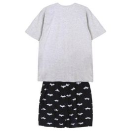 Pijama Corto Single Jersey Punto Batman Gris