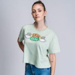 Camiseta Corta Single Jersey Punto Friends Verde Claro
