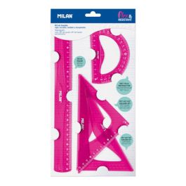 Milan Kit de 4 reglas flex&resistant rosa translucido Precio: 2.95000057. SKU: B12KZRYRZ5