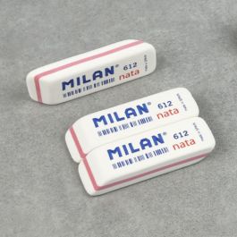 Milan Goma 612 nata 7,8x2,3x1,2 cm blanco -caja 12u-