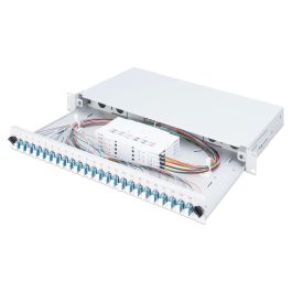 Digitus Caja de Empalme Fibra Óptica 1HE, 24x LC DX OS2, equipada, Gris, Acero - OS2