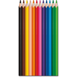 Maped Lápices de colores color´peps strong estuche de 12 + lápiz + sacapuntas c/surtidos
