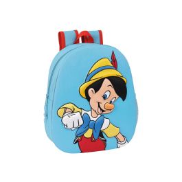 Mochila Escolar 3D Disney Pinocchio Rojo Azul claro Mochila Escolar 3D Disney Pinocchio Rojo Azul claro