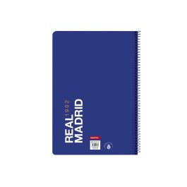 Cuaderno Espiral Safta Folio 80 H 60 gr Cuadro 4 mm Tapa Extradura Real Madrid 1 Equipacion 21-22 Cuaderno Espiral Safta Folio 80 H 60 gr Cuadro 4 mm Tapa Extradura Real Madrid 1 Equipacion 21-22