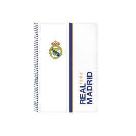Cuaderno Espiral Safta Folio 80 H 60 gr Cuadro 4 mm Tapa Extradura Real Madrid 1 Equipacion 21-22 Cuaderno Espiral Safta Folio 80 H 60 gr Cuadro 4 mm Tapa Extradura Real Madrid 1 Equipacion 21-22