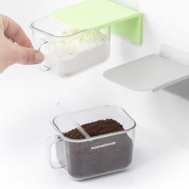 Pack Set de 3 Soportes Adhesivos para Tapas de Cocina y Organizador de Especias Adhesivo y Divisible y Recipientes de Cocina Adh