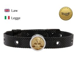 Pulsera Unisex Law Talent Jewels TJA-2-05-01-2-235 Negro