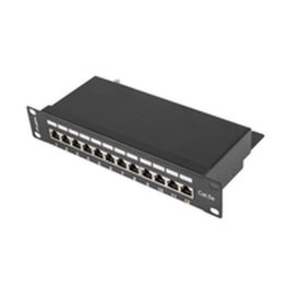Lanberg PPF5-9012-B Patch Panel 12 Puertos Cat5/Cat5e Montaje en Bastidor Negro Metal 1U