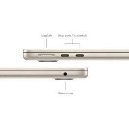 Apple - 13.6 MacBook Air M3 (2024) - 16GB RAM - 512GB almacenamiento - Stellar Light - AZERTY Apple - 13.6 MacBook Air M3 (2024) - 16GB RAM - 512GB almacenamiento - Stellar Light - AZERTY