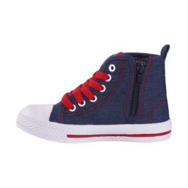 Zapatilla Loneta Suela Pvc Alta Spiderman Azul