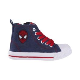 Zapatilla Loneta Suela Pvc Alta Spiderman Azul