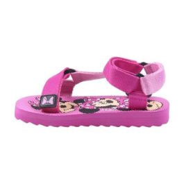 Sandalias Casual Velcro Minnie Rosa