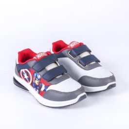 Deportiva Suela Pvc Con Luces Avengers Azul