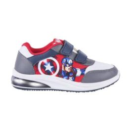 Deportiva Suela Pvc Con Luces Avengers Azul