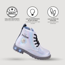 Botas Casual Infantiles Frozen Azul Luces LED 32