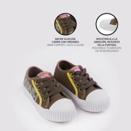 Zapatilla Loneta Suela Pvc Cordones Marvel Beige