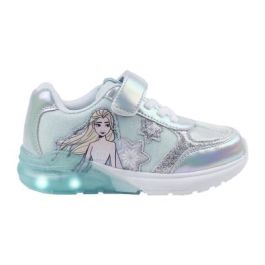 Deportiva Suela Tpr Con Luces Frozen Azul Claro