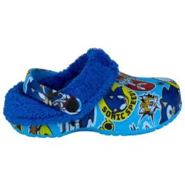 Zapatillas De Casa Zueco Borreguillo Sonic Azul