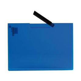 Carpeta Liderpapel Dossier Pinza Lateral 35482 Polipropileno Din A4 Azul 30 Hojas Pinza Giratoria