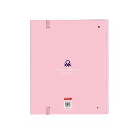 Carpeta de anillas Benetton Vichy A4 Rosa (27 x 32 x 3.5 cm)