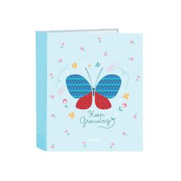 Carpeta de anillas BlackFit8 Mariposa Azul A4 27 x 33 x 6 cm