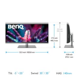 Benq PD3420Q 86,4 cm (34") 3440 x 1440 Pixeles Quad HD LED Gris
