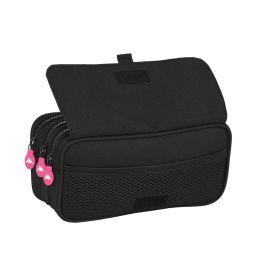 Portatodo Triple Kappa Black and pink Negro (21,5 x 10 x 8 cm)