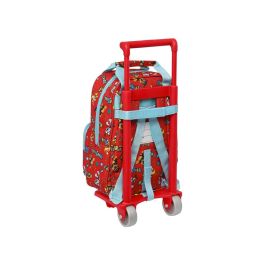 Mochila Escolar con Ruedas The Paw Patrol Funday Rojo Azul claro (20 x 28 x 8 cm)