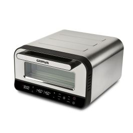 G3 Ferrari G10204 Horno para Pizza Pro 2 Minuti, Acero Inoxidable/Negro, hasta 1850W, para Pizzas de 32cm