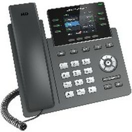 Grandstream GRP-2613 Teléfono IP de Escritorio Negro, 4 Líneas, Pantalla 2.4", Gigabit Ethernet, PoE