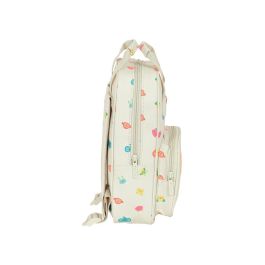 Mochila Infantil Safta Cabecitas Crema 20 x 28 x 8 cm