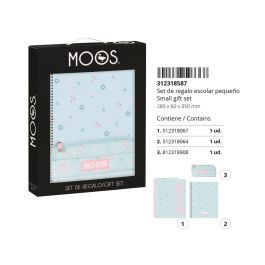 Set Escolar Moos Garden A4 3 Piezas Turquesa