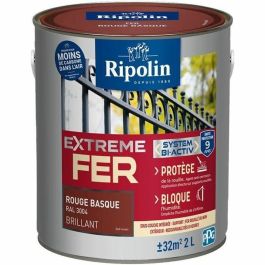 Ripolin RIP3174269077886 Esmalte de Alta Resistencia para Hierro, Tono Rojo Vasco Extremo RAL 3004, Acabado Brillante, Envase de 2 Litros Precio: 86.49999963. SKU: B19AR8JMV6