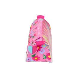 Estuche Escolar Trolls Triangular Rosa 20 x 8.5 x 8 cm