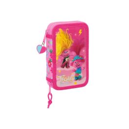 Plumier Doble Trolls Rosa 12.5 x 19.5 x 4 cm (28 piezas) Precio: 11.49999972. SKU: B1CR5FY4DW