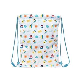 Bolsa Mochila con Cuerdas Baby Shark Surfing Azul Blanco 26 x 34 x 1 cm