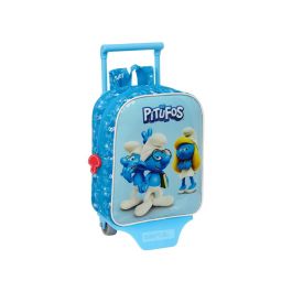 Mochila Escolar con Ruedas Los Pitufos Azul Azul cielo 22 x 27 x 10 cm Precio: 18.79000046. SKU: B155EAA5KF