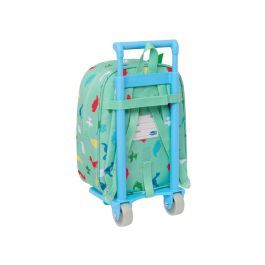 Mochila Escolar con Ruedas Peppa Pig Verde 22 x 27 x 10 cm