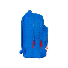 Mochila Escolar Super Mario Play Azul Rojo 32 x 42 x 15 cm