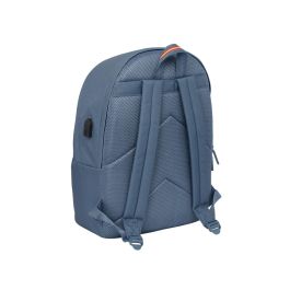 Mochila doble para portatil 15,6"+usb el ganso basics "azul" 31x44x18cm