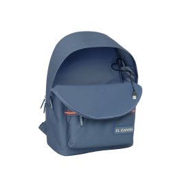 Mochila doble para portatil 15,6"+usb el ganso basics "azul" 31x44x18cm