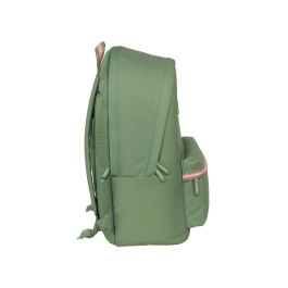 Mochila doble para portatil 15,6"+usb el ganso basics "verde" 31x44x18cm